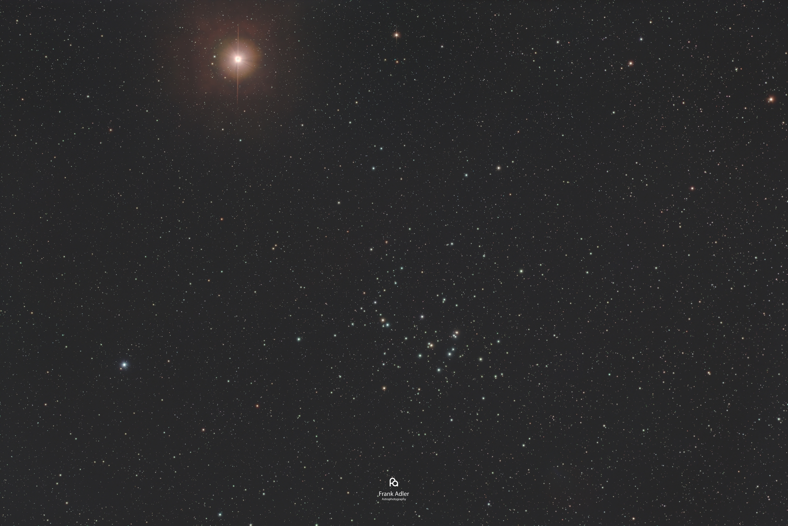 Mars and the Beehive Cluster