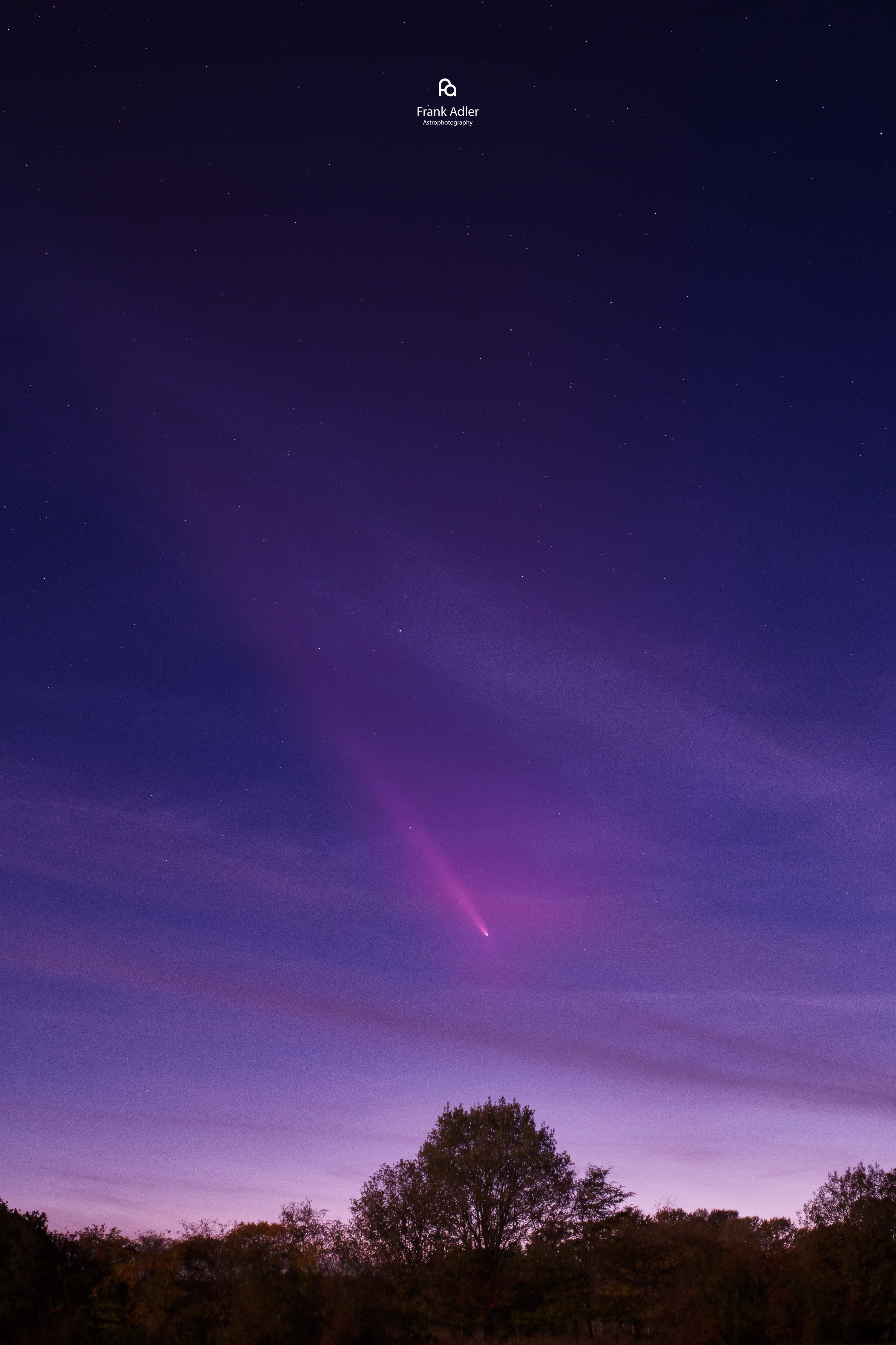 Comet C/2023 A3 through the clouds