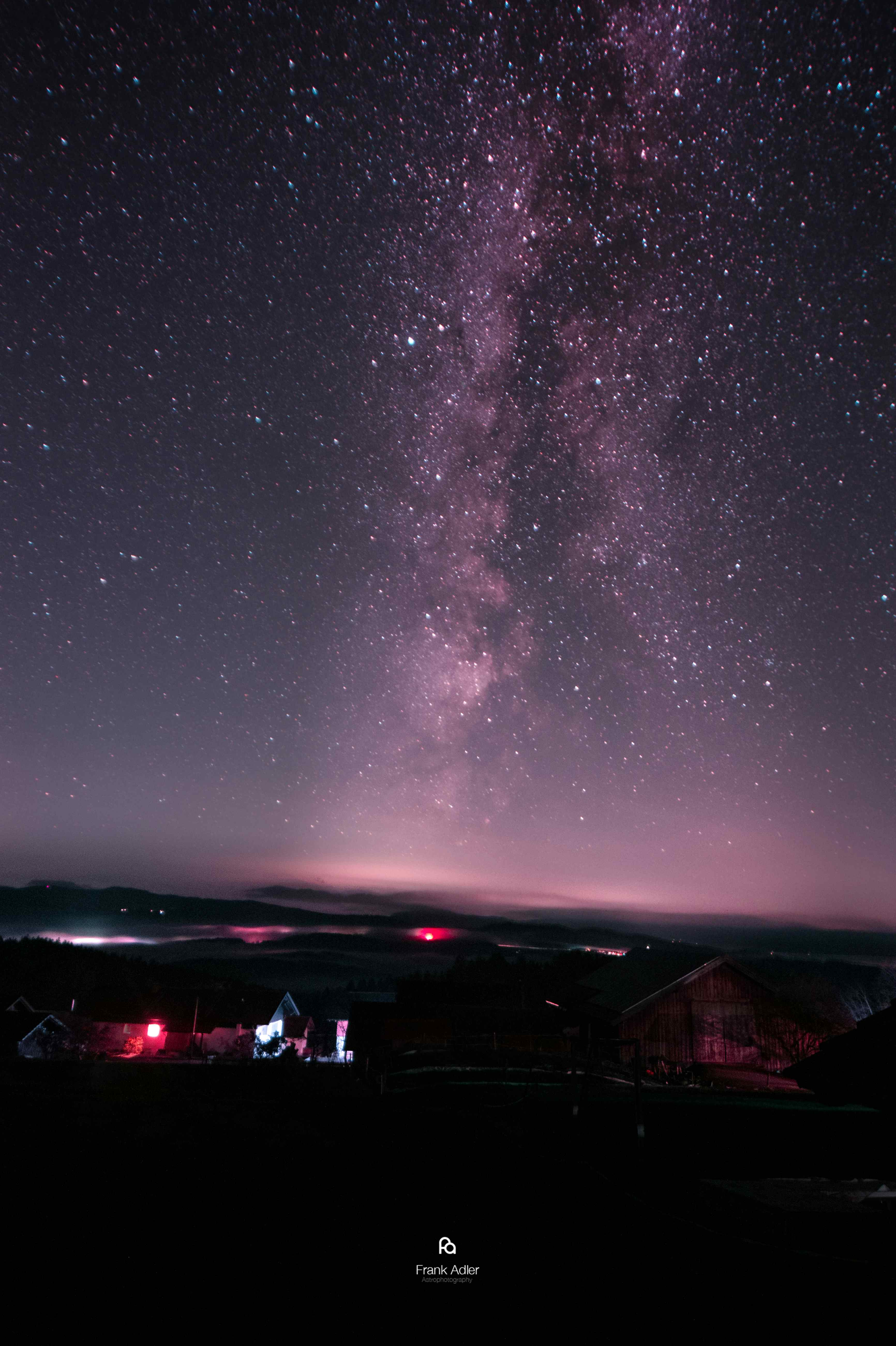 Milky Way core above the mountains
